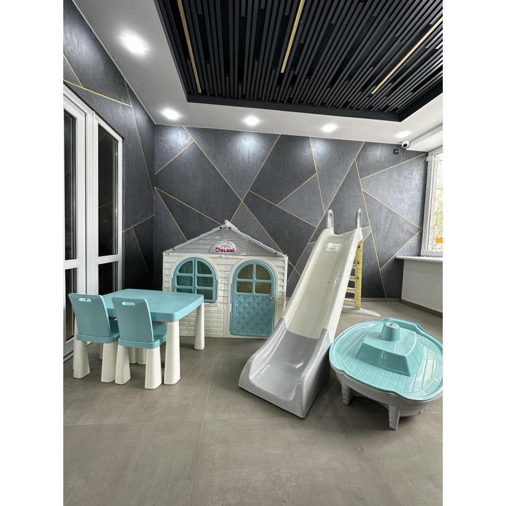 Великий ігровий майданчик сіро-молочний